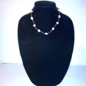Wood & Puka Shell Necklace